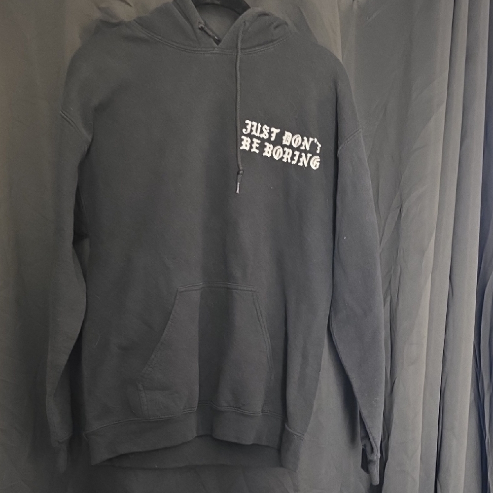 Cold Crush Black Hoodie with Slogan